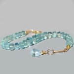 bracelet rondelles aigue marine haute qualité-5