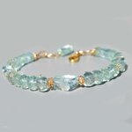 Bracelet Aigue Marine Gold filled 14K