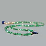 Collier emeraude zambie saphir bleue-3