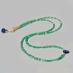 Collier emeraude zambie saphir bleue