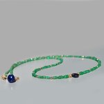 Collier Emeraude zambie Saphir thailande bleu