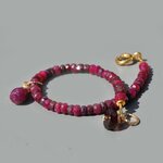 Bracelet rubis rouge facettes charm projet-8
