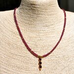 collier pendentif grenat rose rhodolite or-D