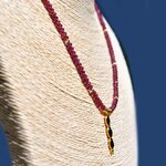 collier pendentif grenat rose rhodolite or-C