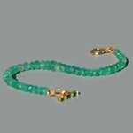 Bracelet emeraude de zambie vert lumineux fermoir T zircon vert-9