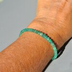 Bracelet emeraude de zambie vert lumineux fermoir T zircon vert-8