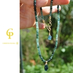 Collier tourmaline verte Cyanite-10