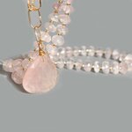 collier long perle facette de quartz rose naturelle-2 (1)