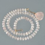 Collier long quartz rose facettes pendentif projet