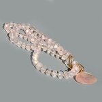 collier long perle facette de quartz rose naturelle-8