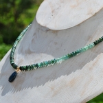 Collier tourmaline verte Cyanite-9
