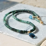 Collier tourmaline verte Cyanite-8