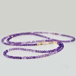 sautoir amethyste naturelle gold filled