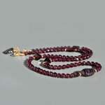 collier grenat rose t et almandin, pierre brute dos-3
