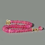 bracelet rondelle lisse saphir rose  projet-8