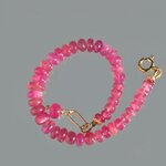 bracelet rondelle lisse saphir rose  projet-9
