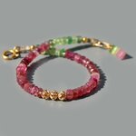 bracelet tourmaline rose verte pendentif pastèque-2 (1)