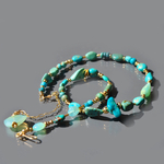 collier Turquoise opale or