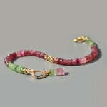 bracelet tourmaline rose verte pendentif pastèque-9