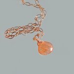collier goutte de pierre de soleil (1)