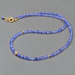 Collier de perles facettées tanzanite bleu lavande-B