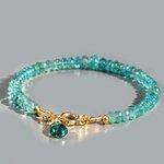 apatite bleue, gold filled 14k, or massif 18k, or massif 9k, bracelet bleu vert, pierre naissance oct, bracelet tourmaline, bijou pierre bleue, cadeau femme octobre, pierre fine bleue-A