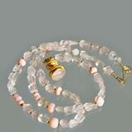 collier pendentif lanterne quartz rose-3