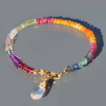 bracelet multi pierre or 14K quartz lavande-3