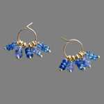 Boucles créole tanzanite cyanite-5