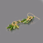 boucles doreille grappe pierre verte-3