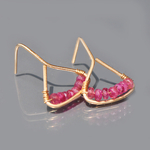 Boucles d'oreilles saphir rose-2