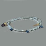 Collier aigue marine Cyanite iolite