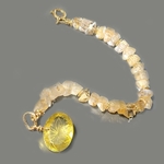 bracelet quartz rutile taillé citron-3