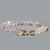 Bracelet quartz rose rondele facettes-5