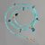 Collier apatite bleue goutte de cyanite Or14K-1