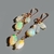Boucles d'oreille pendantes opale welo ethiopienne