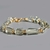 Bracelet pierre taillée en Prasiolite OR14K(3)