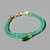 bracelet fin 3 rangs emeraude zambie