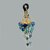 Boucles d'oreilles pendentes pierres bleues Aigue marine