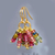 boucles d'oreilles grappe tourmaline-C