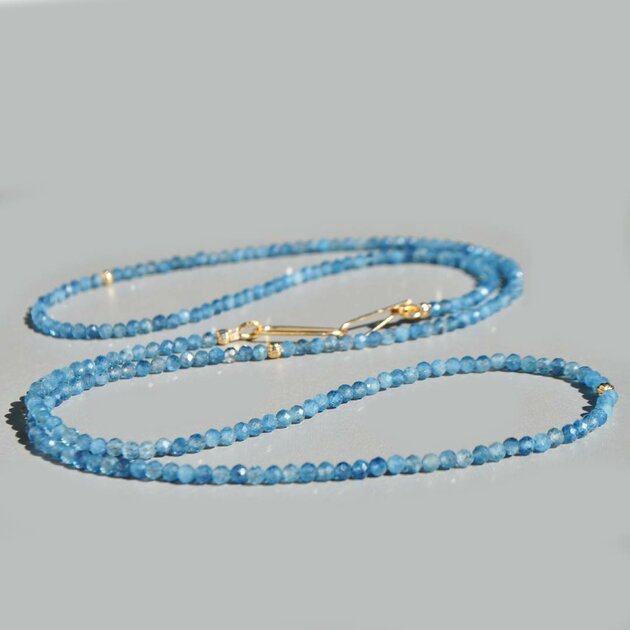 sautoir aigue marine bleue intense or-8