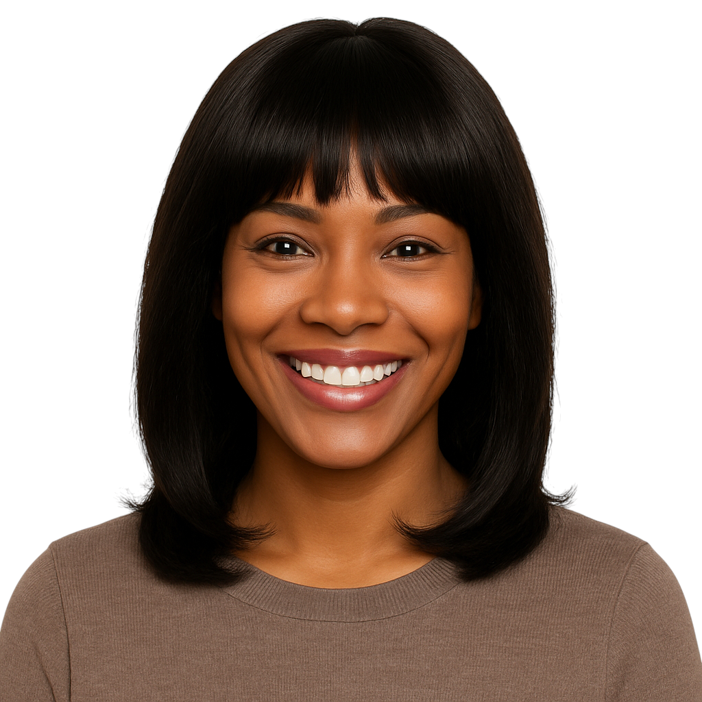 Perruques femme afro cheveux naturels mi-longs ISA 01