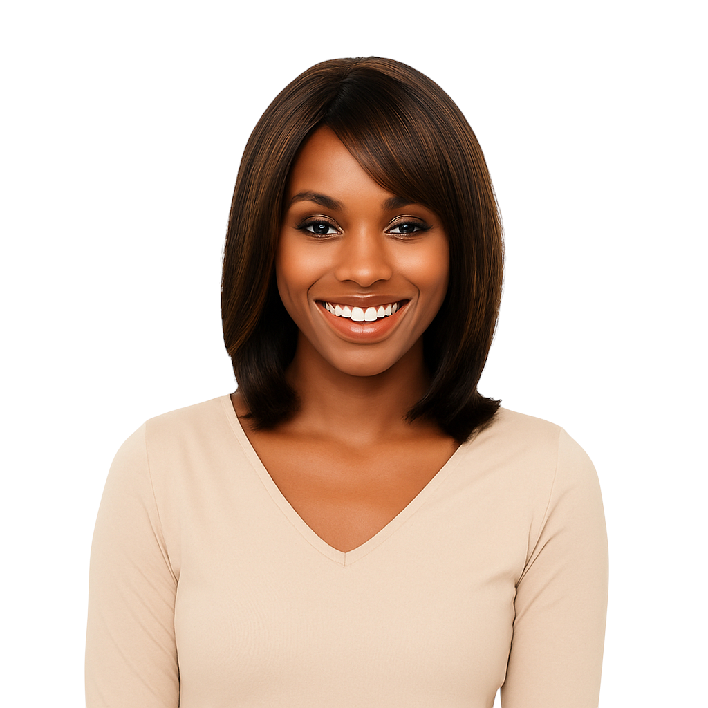 Perruques femme afro cheveux naturels mi-longs ISA 02