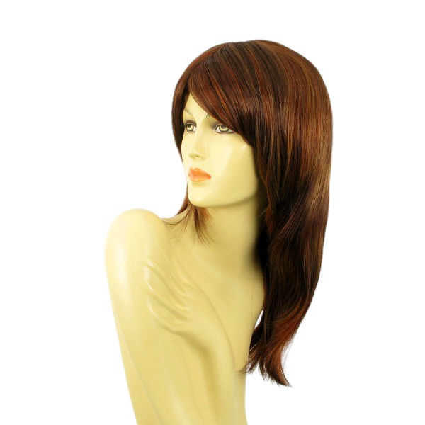 Perruque Frisée Femme Châtain Avec Mèches Blondes - Longueur 22 Pouces - Neuf Avec étiquettes