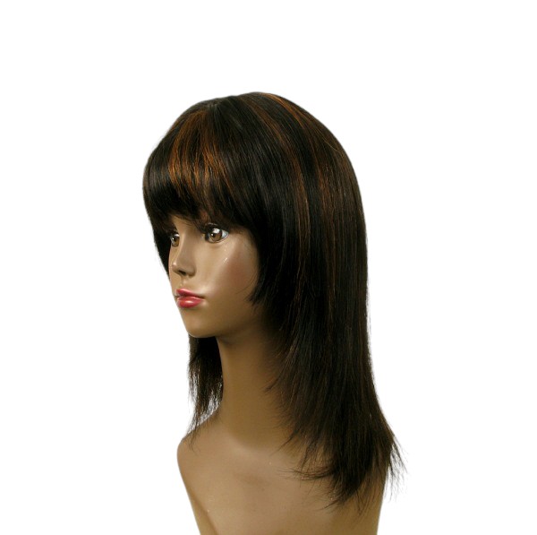 Perruque femme 100% cheveux naturel châtain ref SOLENE 6