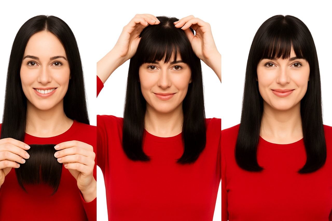 Frange à Clips Femme Effet Naturel
