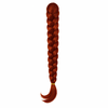 Tresse auburn sur fond blanc