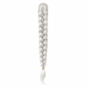 Tresse argentée sur fond blanc