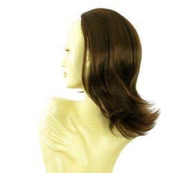 Demi-perruque Synthétique 65cm Couleur Chocolat Méché Cuivré - Neuf Avec étiquettes