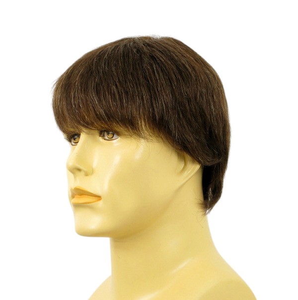 Perruque Pour Homme 100% Cheveux Naturels Gris Poivre Et Sel - Réf ALAN 44 - Neuf Avec étiquettes